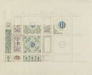 Entwurf für die Decke des Speisezimmers, Headfort House